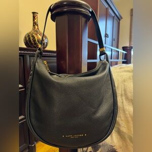 Marc Jacobs black leather hobo bag